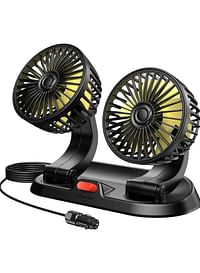 Universal USB 5V, Mini Electric Car Fan, 360 Degree Rotation, Low Noise Summer Air Conditioner Cooling Stable Wind Speed