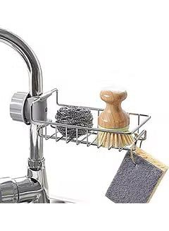 Faucet Shelf Stainless Steel Kitchen Storage Rack Silver 18x11cm