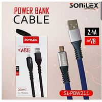 Sonilex  Super Fast Power Bank Cable 0.2m Blue and Black SL_PBW211