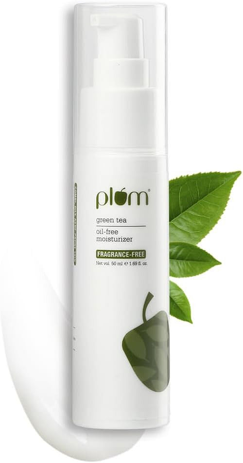 Plum Green Tea Oil Free Moisturizer for Daily Use 100% Fragrance Free Enriched with Squalane, Niacinamide & Hyaluronic Acid