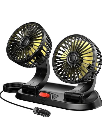 Universal USB 5V Mini Electric Car Fan Low Noise Summer Car Air Conditioner 360 Degree Rotating Cooling Fan Car