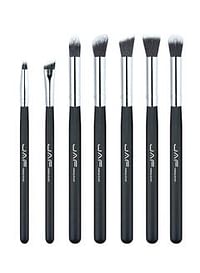 7-Piece Makeup Brush Set Black/Silver..