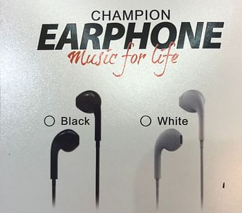 ASD-73EP Champion Wired Earphones with Mic and Music Calling for All Smartphone(BLACK)