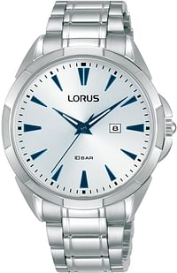 Lorus Women's Analogue Watch with Date, Stainless Steel Band & White Dial RJ259BX9