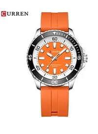 CURREN Men's 8448 Water Resistant Rubber Watch