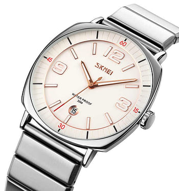 SKMEI 9280 Luminous Function Quartz Wristwatch Stainless Steel Strap 3Bar  Waterproof.