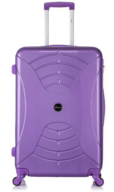 SENATOR Hard Case Travel Bag Large Checked Luggage Trolley For Unisex ABS Lightweight Suitcase with 4 Spinner Wheels KH2005 Purple