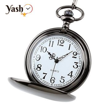 Yash Retro Style I Love You Quartz Pocket Watch - Son Forever - Emotional Gift black
