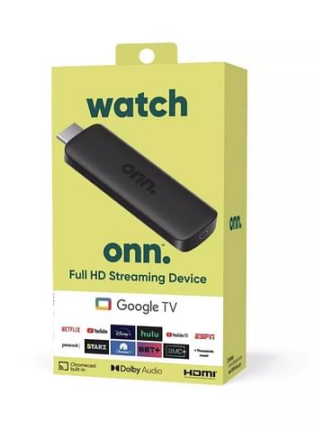 ONN. Google TV 4K FHD Resolution Streaming Stick with Remote Control (Fire TV Stick)