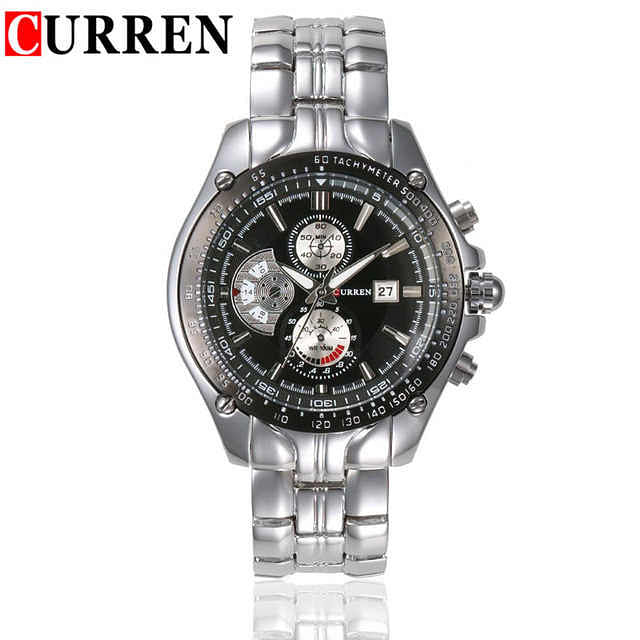 CURREN 8083 Original Brand Stainless Steel Band Wrist Watch For Men