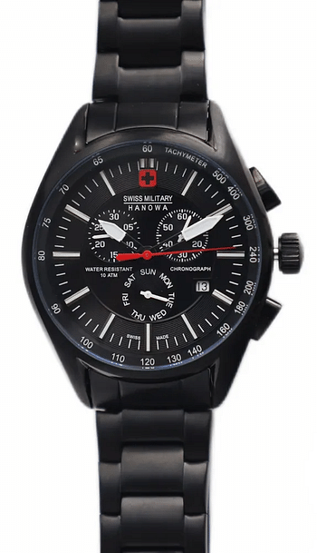 Swiss Military Hanowa 06-5183.04.007 Men's Watch with Stainless Steel Strap and Black