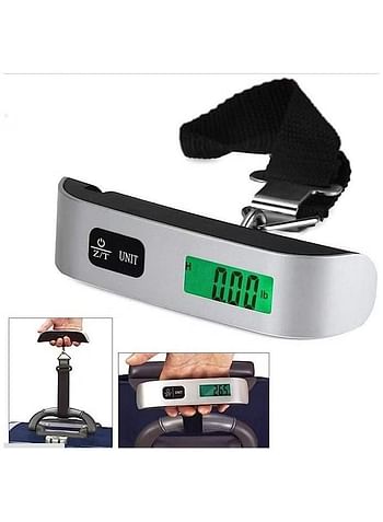 Digital Luggage Weighing Scale Silver/Black