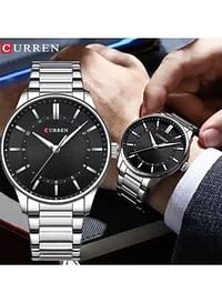 CURREN 8430 Men's Watch Water Resistant Stainless Steel, Quartz Business Wrist Watch