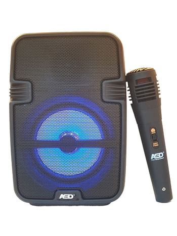 Wireless Speaker with Wired Mic and Disco Light ASD-150 BLUE