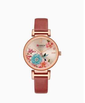 CURREN 9053 Women Quartz Watch Ladies ,Luxury Brand Leather Band Casual Clock Female