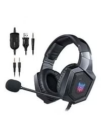 Gaming Headset - Updated K8 Headset Gaming for PS4 Xbox One, Stereo Over-ear Headphones & Noise-canceling Microphone with Mic for PC Computer - Black