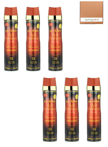 Nabeel Nasaem Pack of 6  Air Freshener 300 ML