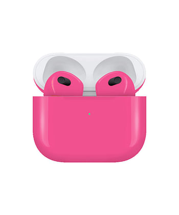Caviar Customized Apple Airpods (3rd Generation) Glossy Neon Pink
