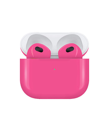 Apple Airpods (3rd Generation) Customized By Caviar Glossy Neon Pink