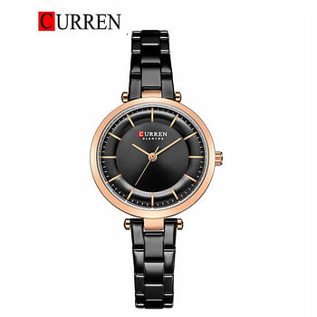 Curren 9054 Original Brand Stainless Steel Band Wrist Watch For Women With Box