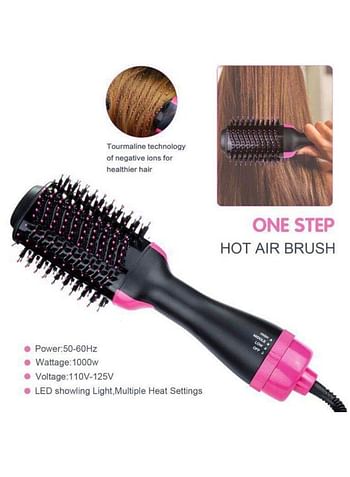 Hair Dryer Brush Blow Dryer Brush in One 4 in 1 Styling Tools Blow Dryer with Ceramic Oval Barrel Hair Dryer and Styler Volumizer Hot Air Brush Hair Straightener Brush for All Hair