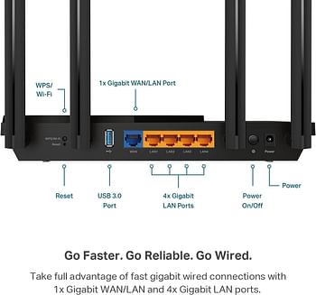 TP - لينك راوتر AX3000 واي فاي 6 - راوتر لاسلكي 802.11ax، جيجابت، راوتر انترنت ثنائي النطاق، يدعم خادم VPN والعميل، متوافق مع ون ميش (ارتشر AX55)