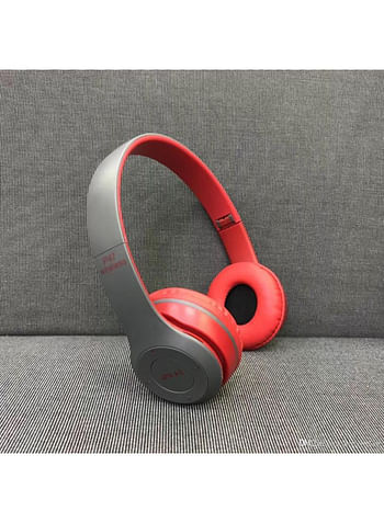 P47 Bluetooth Wireless Over The Headphones أحمر / أسود