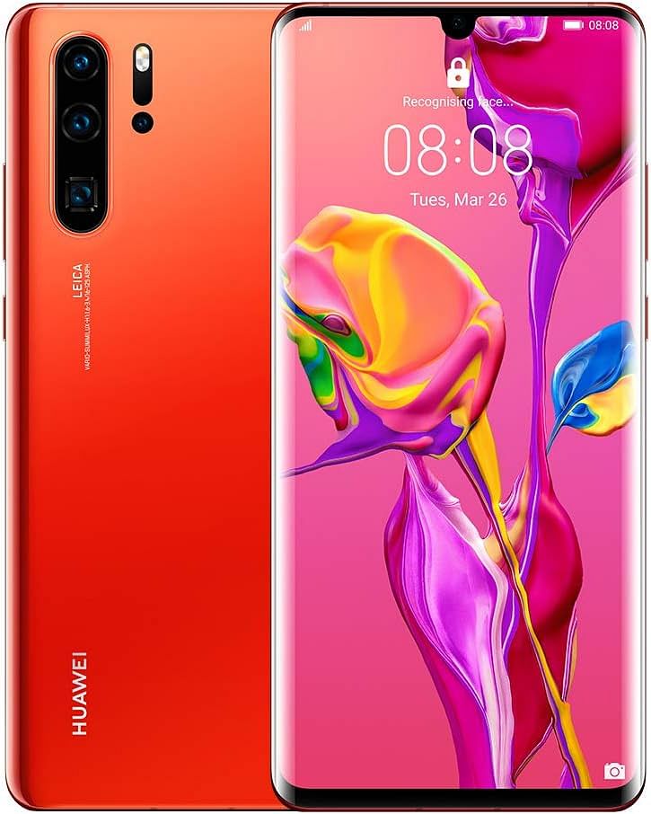 هواوي P30 Pro ثنائي الشريحة، 256 جيجابايت + 8 جيجابايت رام، 4G أمبر شروق الشمس - الإصدار الدولي