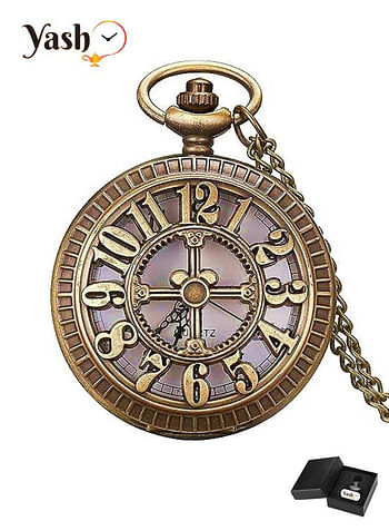 Yash Classic Retro Vinatge Design Quartz Pocket Watch