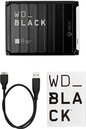 Western Digital P10 Game Hard Drive 2TB FOR XBOX Compatible With Multiple Platforms (WDBA6U0020BBK-WESN) Black