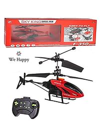 Sky King F350 2.5 Channel Remote Control Helicopter Outdoor Toy For Kids 14+ Years Red