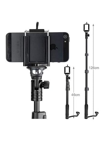 YT-1228 Mini Tripod Flexible Portable Stand Holder for Smartphone (Black)