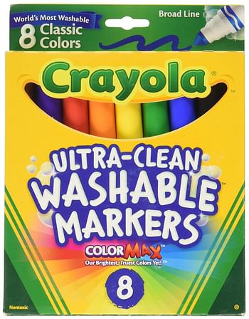 Crayola - 8 Broadline Washable Markers , pack of 48
