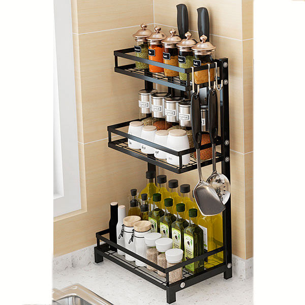 Generic Kitchen Spice Storage Rack 3 Level Multifunction