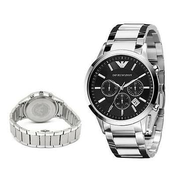 Emporio Armani Men's Ar2434 Dress Silver Watch Black 43