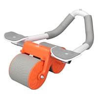 Automatic Rebound Abdominal Wheel, Wheels Roller Domestic Abdominal Exerciser with Elbow Support, Ab Roller Wheel for Abdominal Core Strength Training, Home Gym Fitness Equipment (Orange)