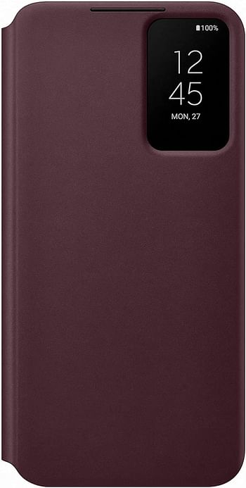 Samsung Official S22+ Smart Clear View Cover Burgundy, Ef-Zs906Ceegew