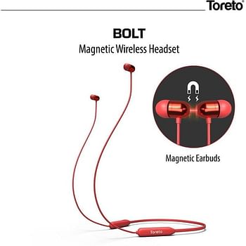 Toreto TOR-272 Wireless Headset Magnetic Bolt (RED)