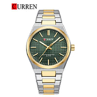 CURREN 8439 Original Brand Stainless Steel Band Wrist Watch For Men Silver/Gold