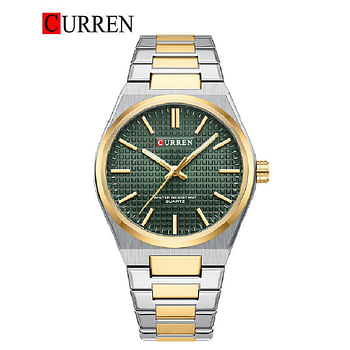 CURREN 8439 Original Brand Stainless Steel Band Wrist Watch For Men Silver/Gold