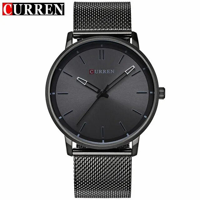 CURREN 8233 Original Brand Stainless Steel Band Wrist Watch For Men