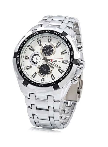 CURREN Men's Water Resistant Stainless Steel Analog Watch 8023