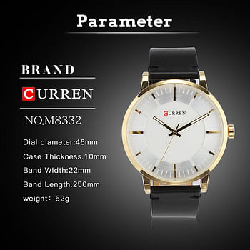 CURREN 8332 Top Brand Classic Men's Watches Fashion Analog Quartz Black/Silver/Gold