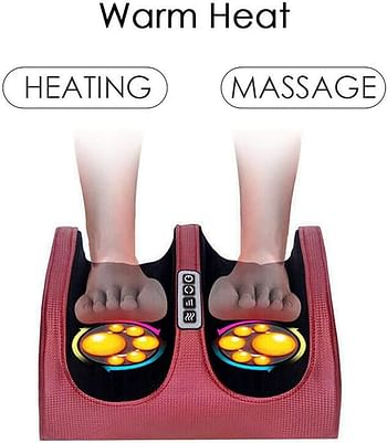 Foot Body Massager Electric Heating Relaxation Kneading Roller Vibrator Machine Reflexology Calf Leg Pain Relief Relax