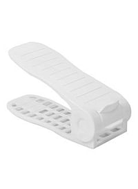 Adjustable Shoe Rack Organizer White 26x10.2x8.5centimeter