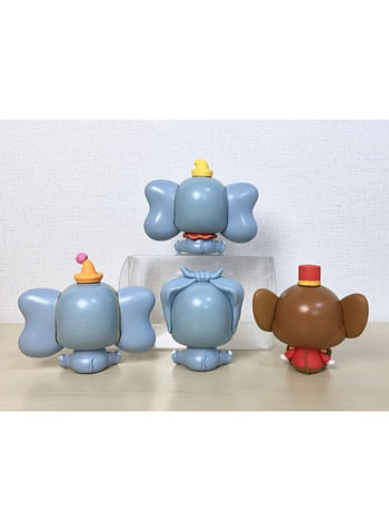 4 Pieces Cute Mini Elephant Action Figures Birthday Cartoon Cake Topper Set Home Decor Mini Toys For Kids Theme Party Supplies