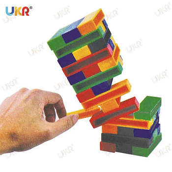 UKR Domino Stacking Block Toys for Kids, Stacking Game with 120pcs of Blocks Fun Playing