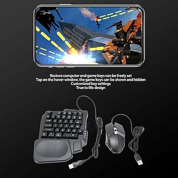 2in 1 Mobile Game Combo Pack,Gaming Keyboard Mouse and Converter Combo, Mobile Gamepad Controller, Gaming Keyboard, Mouse Converter for Android & IOS Gaming