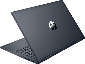 Hp Pavilion 14 12th Gen - x360- 14 inch 2 in 1(1920x1080) Touch display - 12th Gen 1215u Core i3 6 Core 8 Threads Processor- 8GB Ram 3200 MHZ On Board - 256GB NVME SSD - Backlit KB- USB Type C-HDMi-win 11 - SPACE BLUE