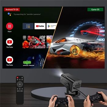 HCS350 pro Retro video game consoles Android12.0 TV OS A53 system WIFI Portable Intelligent Projector 720p Home Projector